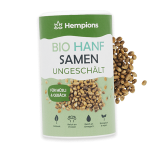 9120095940188 Organic hemp seeds unpeeled 200g