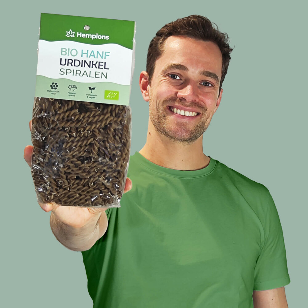 Bio Hanf Urdinkel Spiralen Model Shot