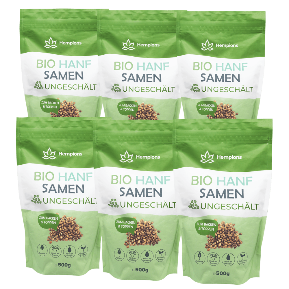 Hempions 9120095940409 Hanfsamen ungeschaelt 6x500g