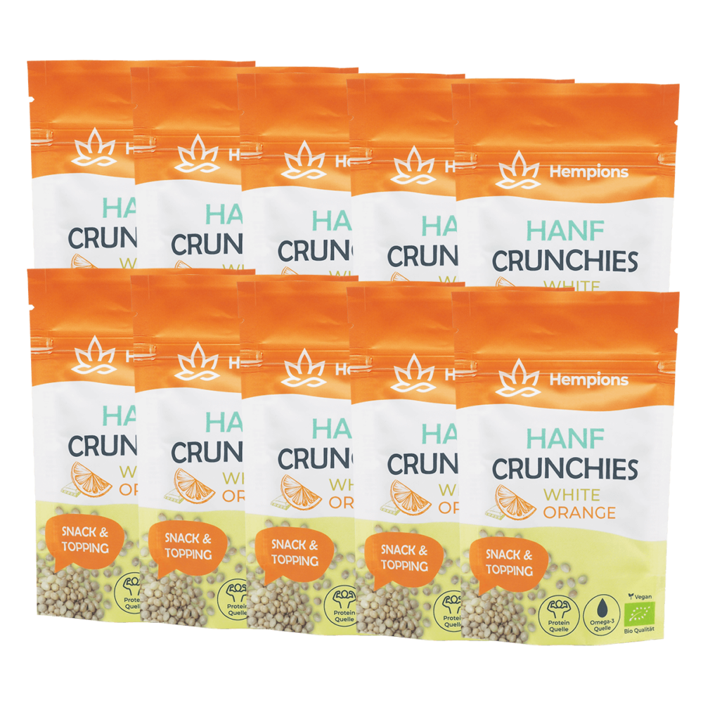 Hempions 9120095940584 Hanf Cruchies Weisse Orange 10x50g