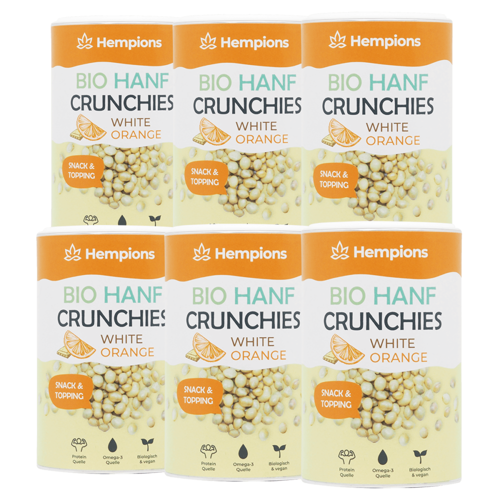 Hempions 9120095940720 Hanf Crunchies Weisse Orange 6x200g