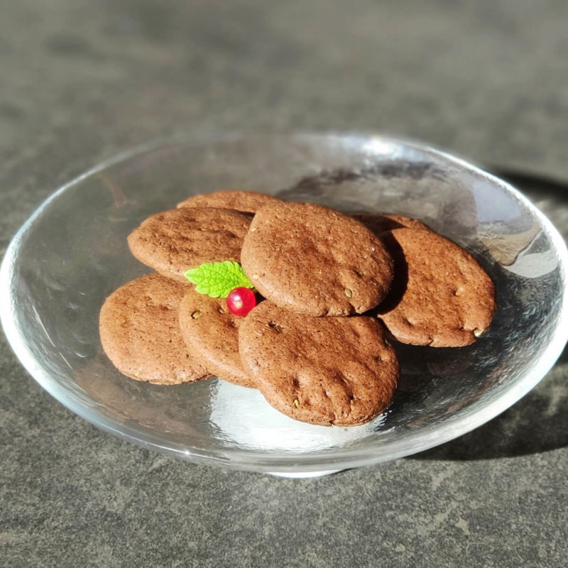 Hemp Chocolate Cookies on Plate